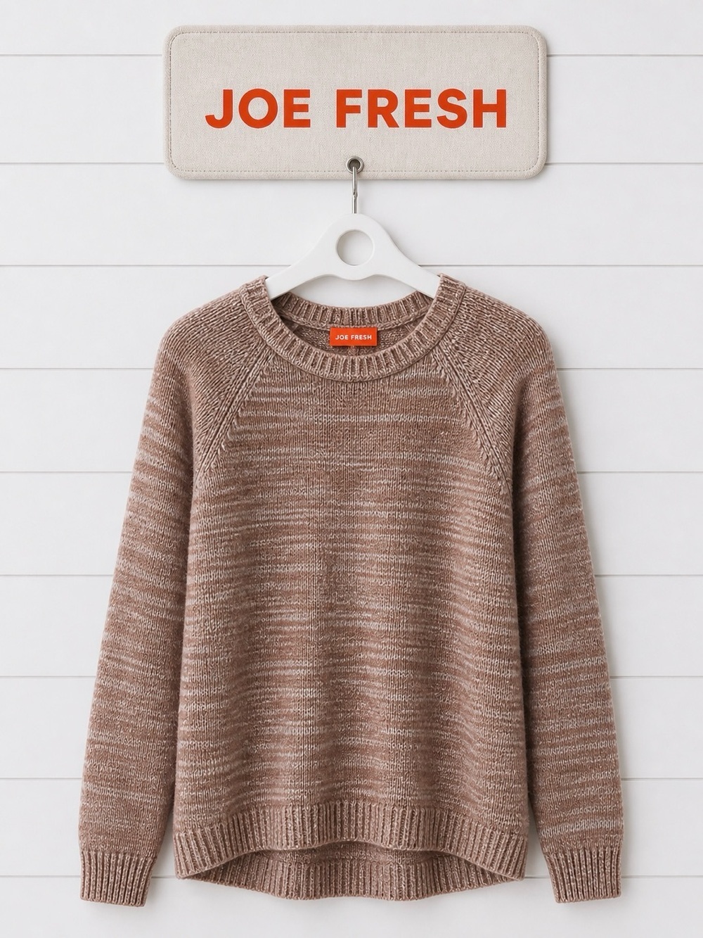 JOE FRESH Pink Beige Knit Sweater 3X
